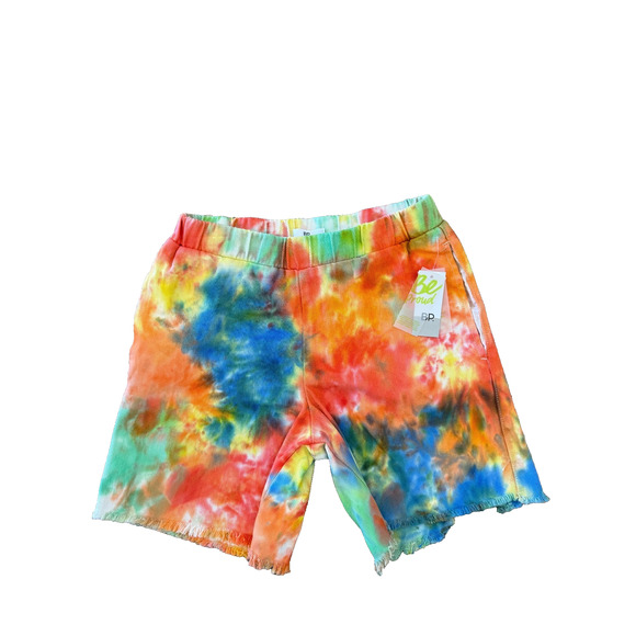 bp Pants - BP. Be Proud Tie-Dye Frayed Hem Biker Shorts – Multicolor – Size XS – New